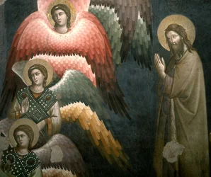 Ángeles (detalle) del Juicio Final, segunda mitad del siglo XIII, fresco de Pietro Cavallini